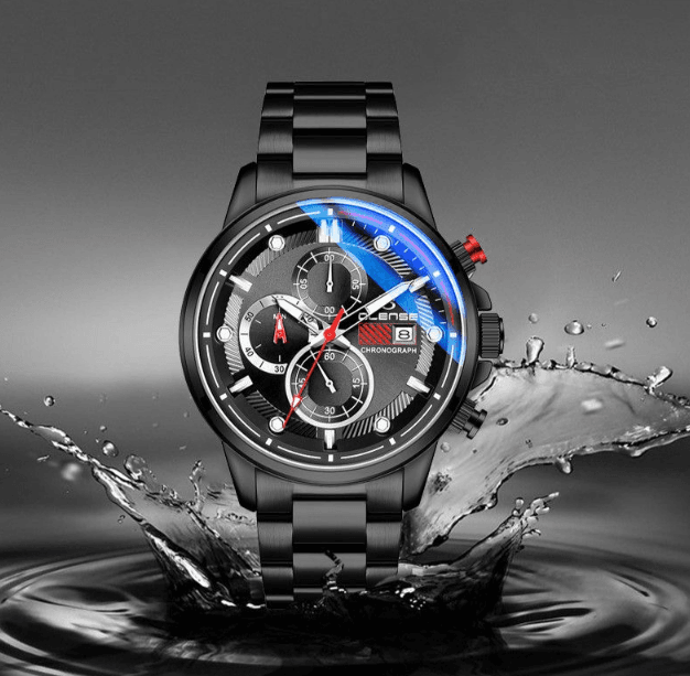 OLENSE Luxury Men's Formal Stainless Steel Chronograph Watch - Water resistant.png